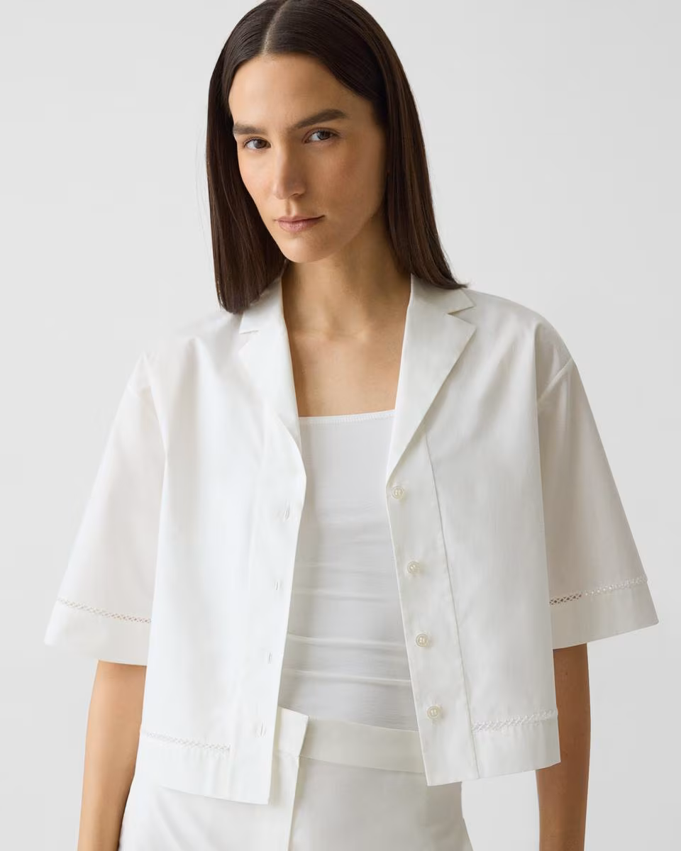 Boxy Camp Shirt in City Poplin