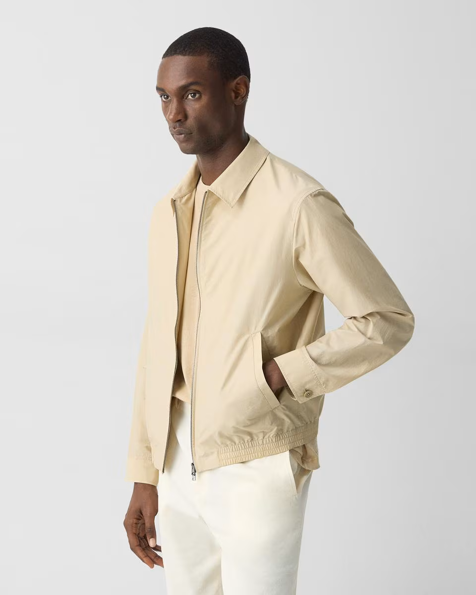 Blouson Zip Jacket in Cotton-Blend