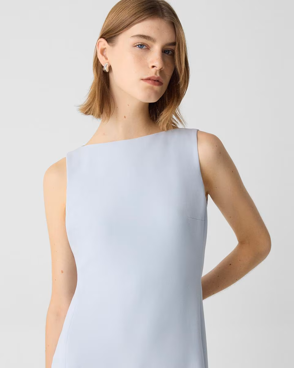 Flared Dress in Admiral Crepe