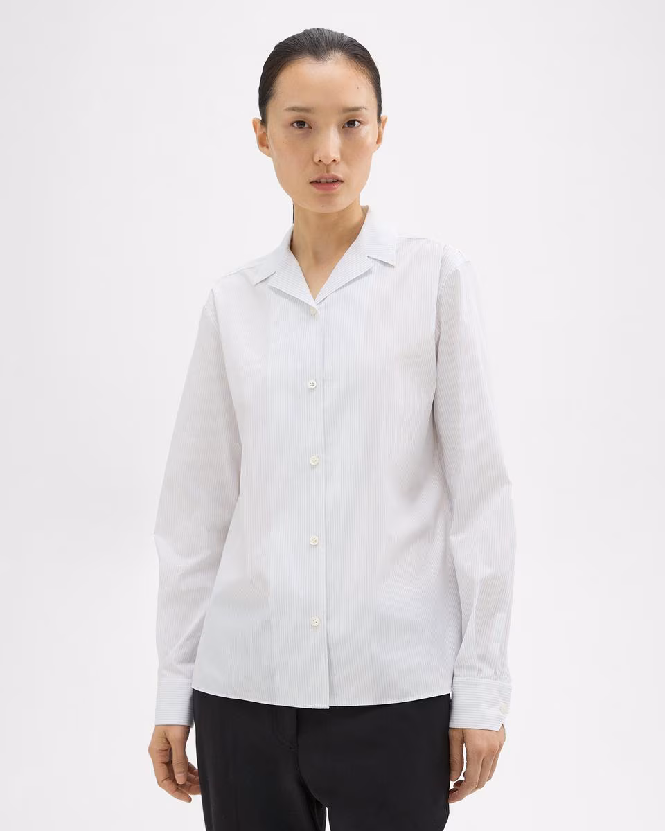 Striped Cotton-Blend Shirt