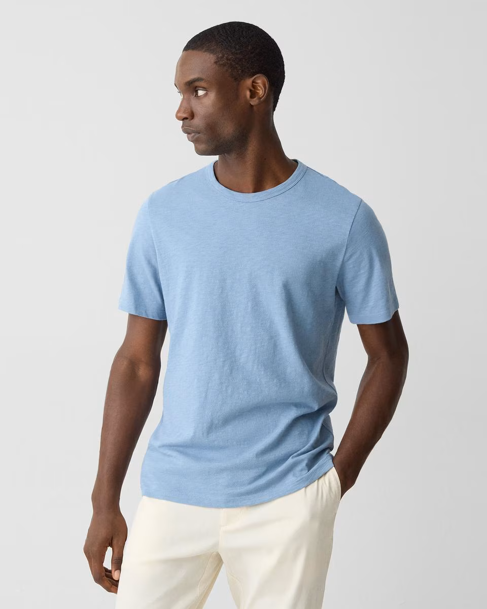 Essential Tee in Cosmos Slub Cotton