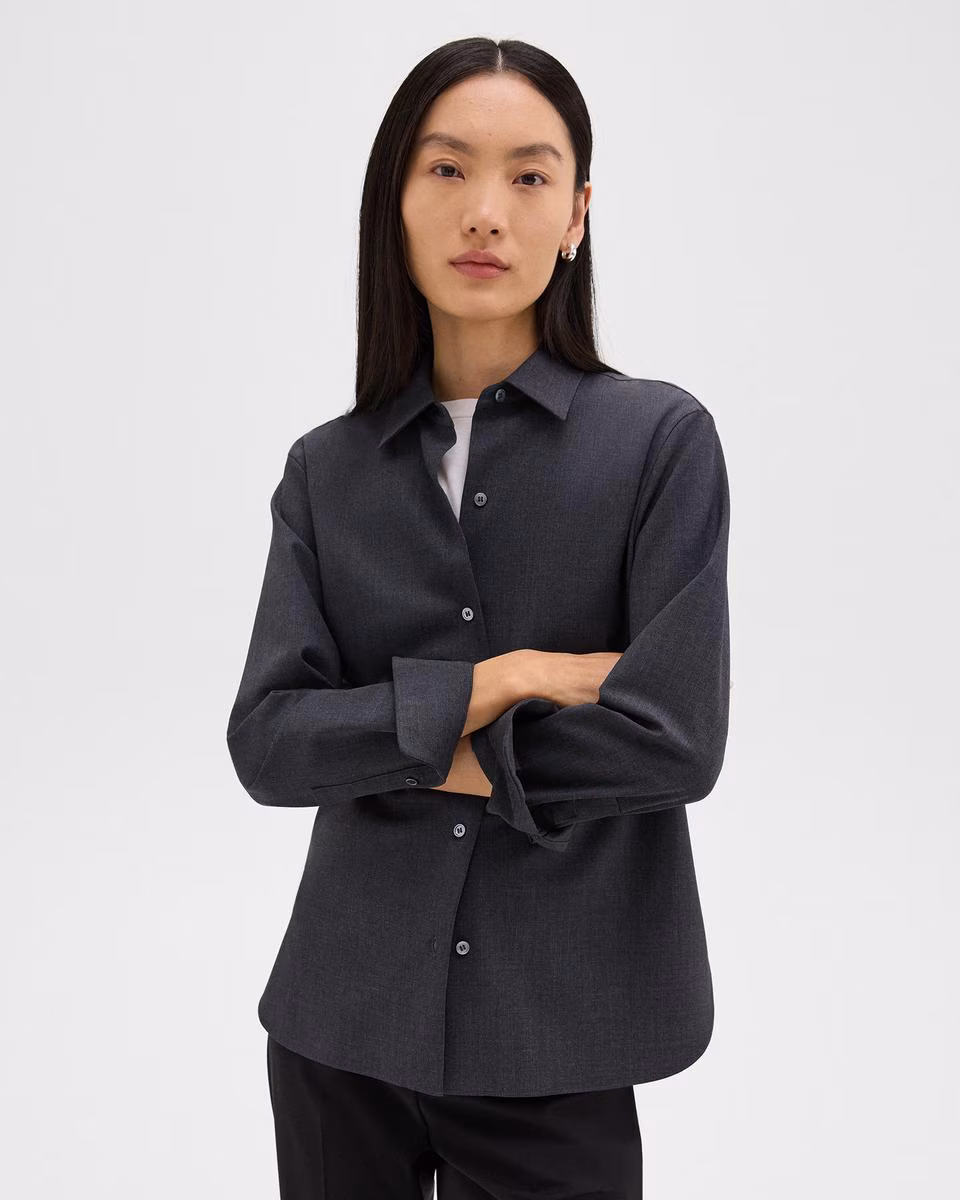 Straight Shirt in Good Wool