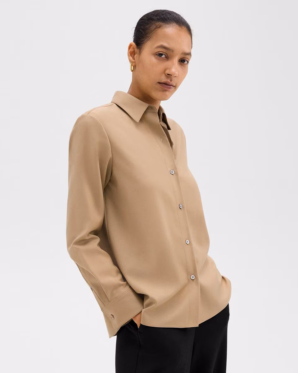 Straight Shirt in Sleek Flannel