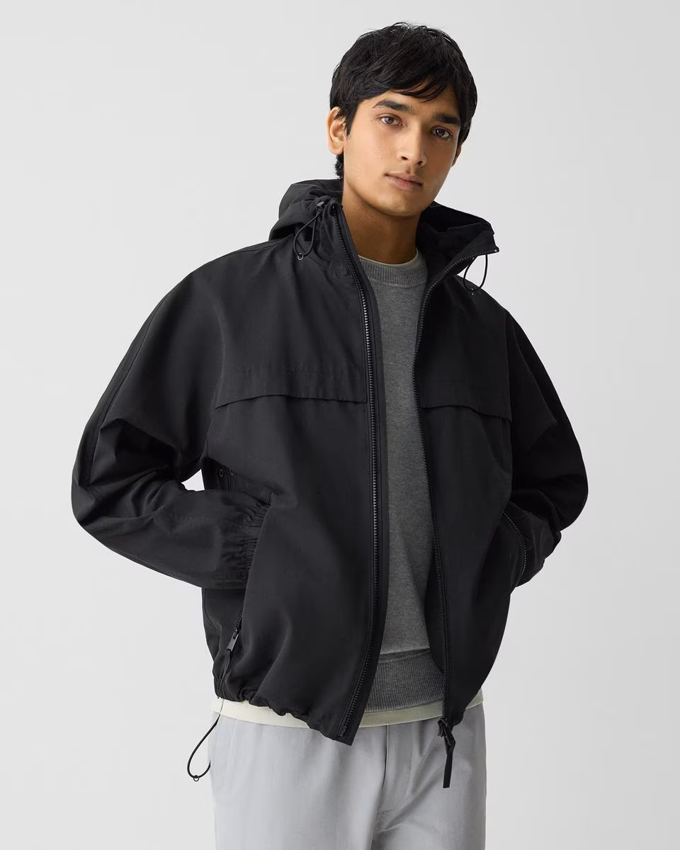 Hooded Jacket in Cotton-Blend