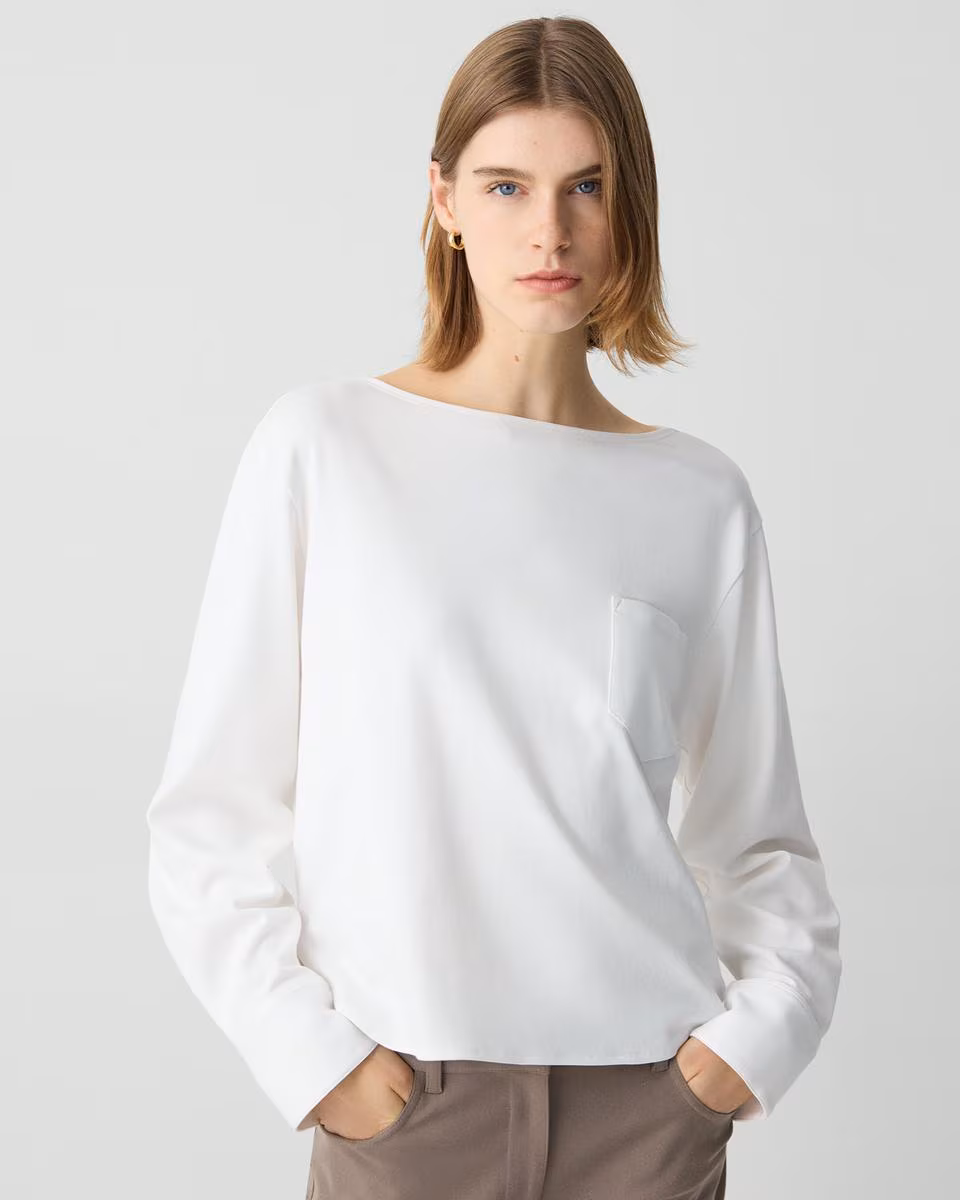 Boatneck Top in Cotton Jersey
