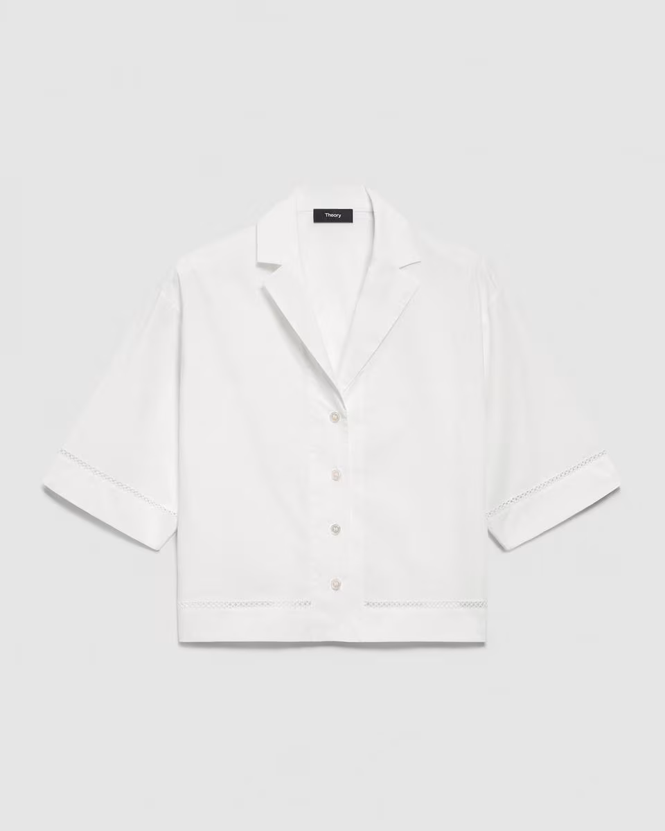 Boxy Camp Shirt in City Poplin