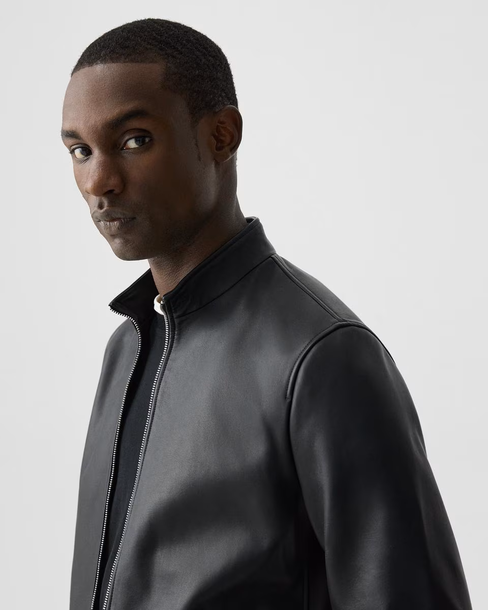 Morvek Zip Jacket in Leather