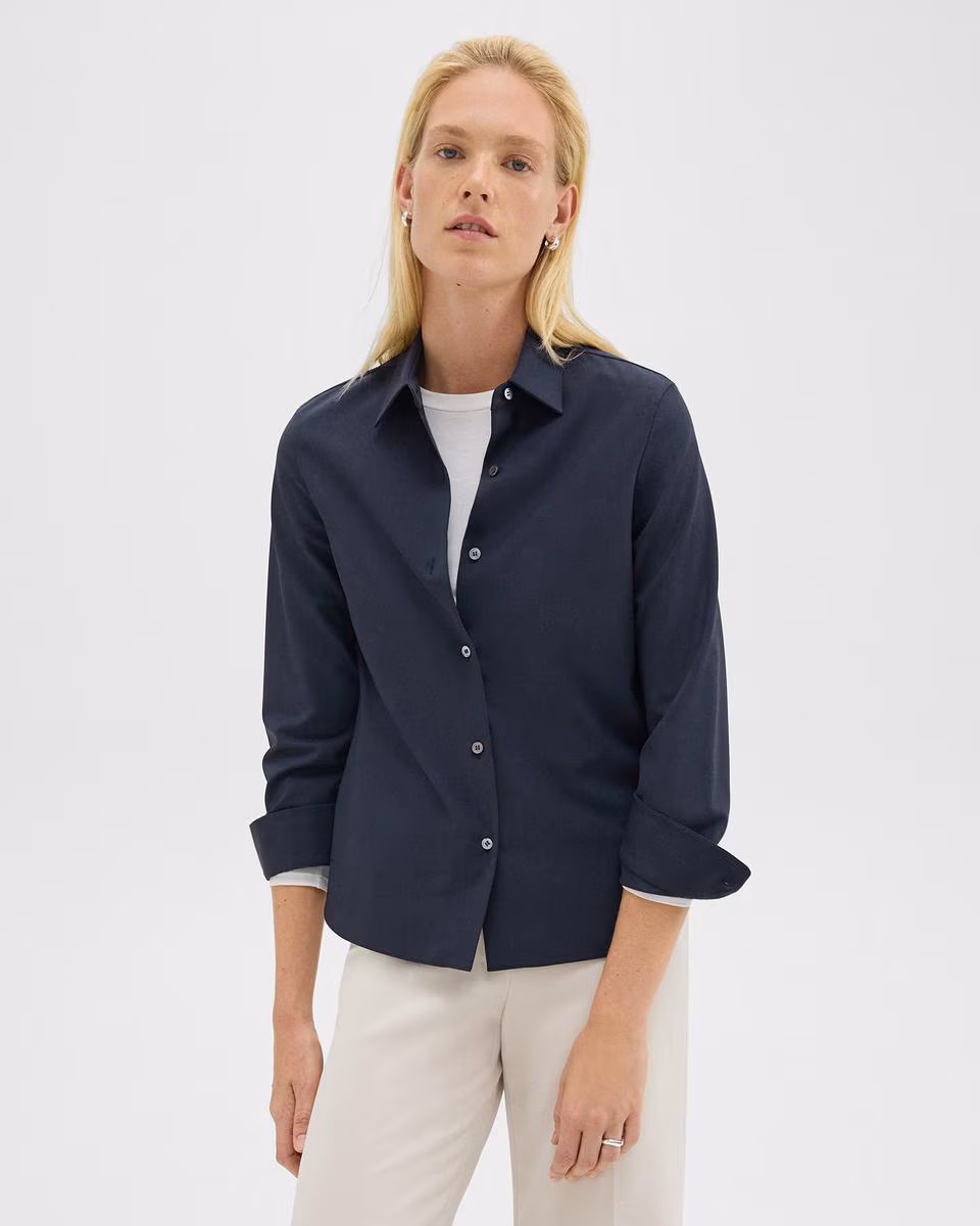 Straight Shirt in Good Wool