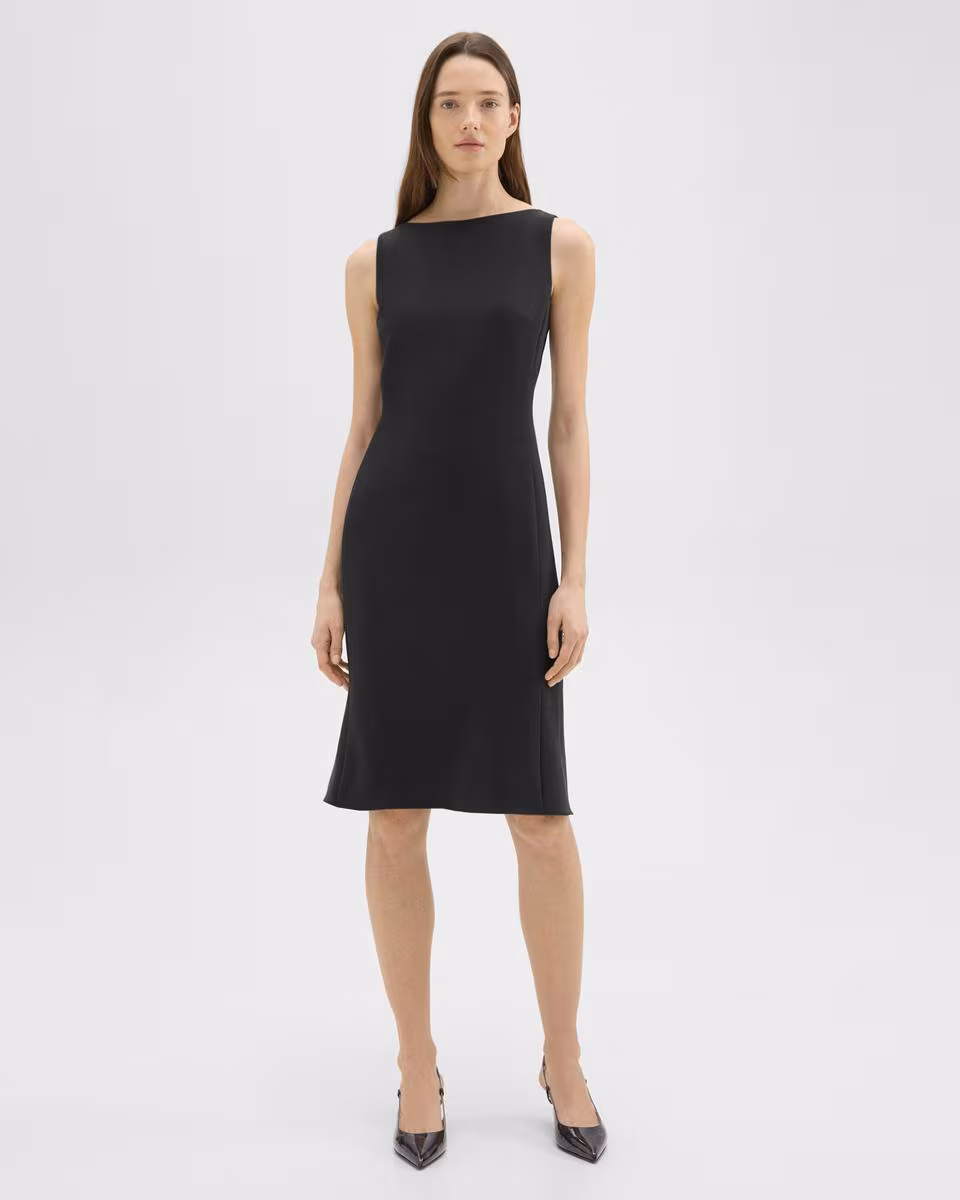 Flared Dress in Admiral Crepe