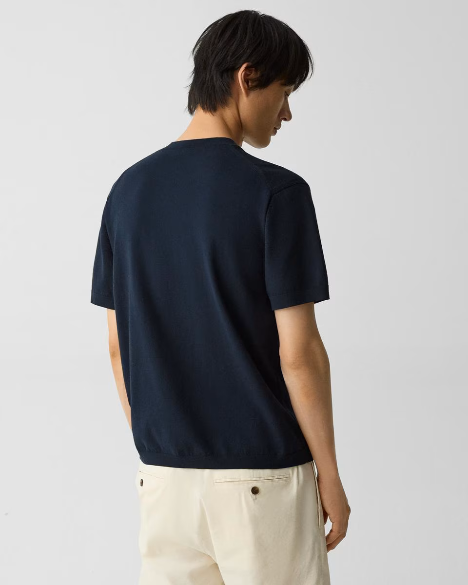 Relaxed Crewneck Tee in Cotton Light Twist