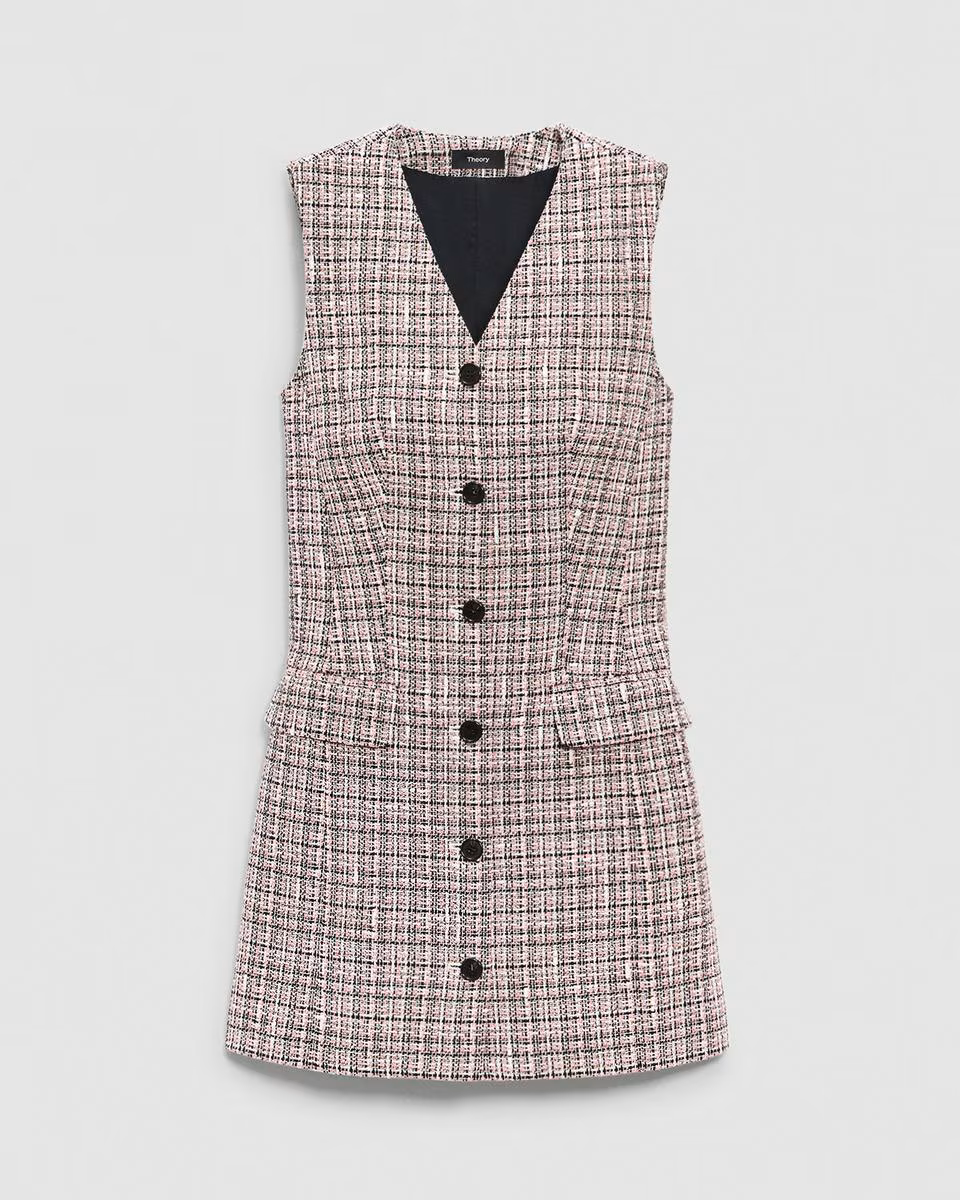 Sleeveless Blazer Dress in Cotton-Blend