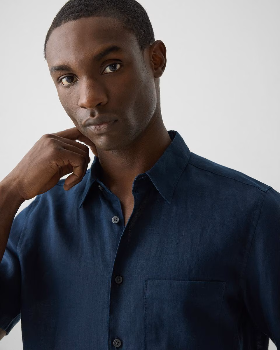 Irving Short-Sleeve Shirt in Relaxed Linen