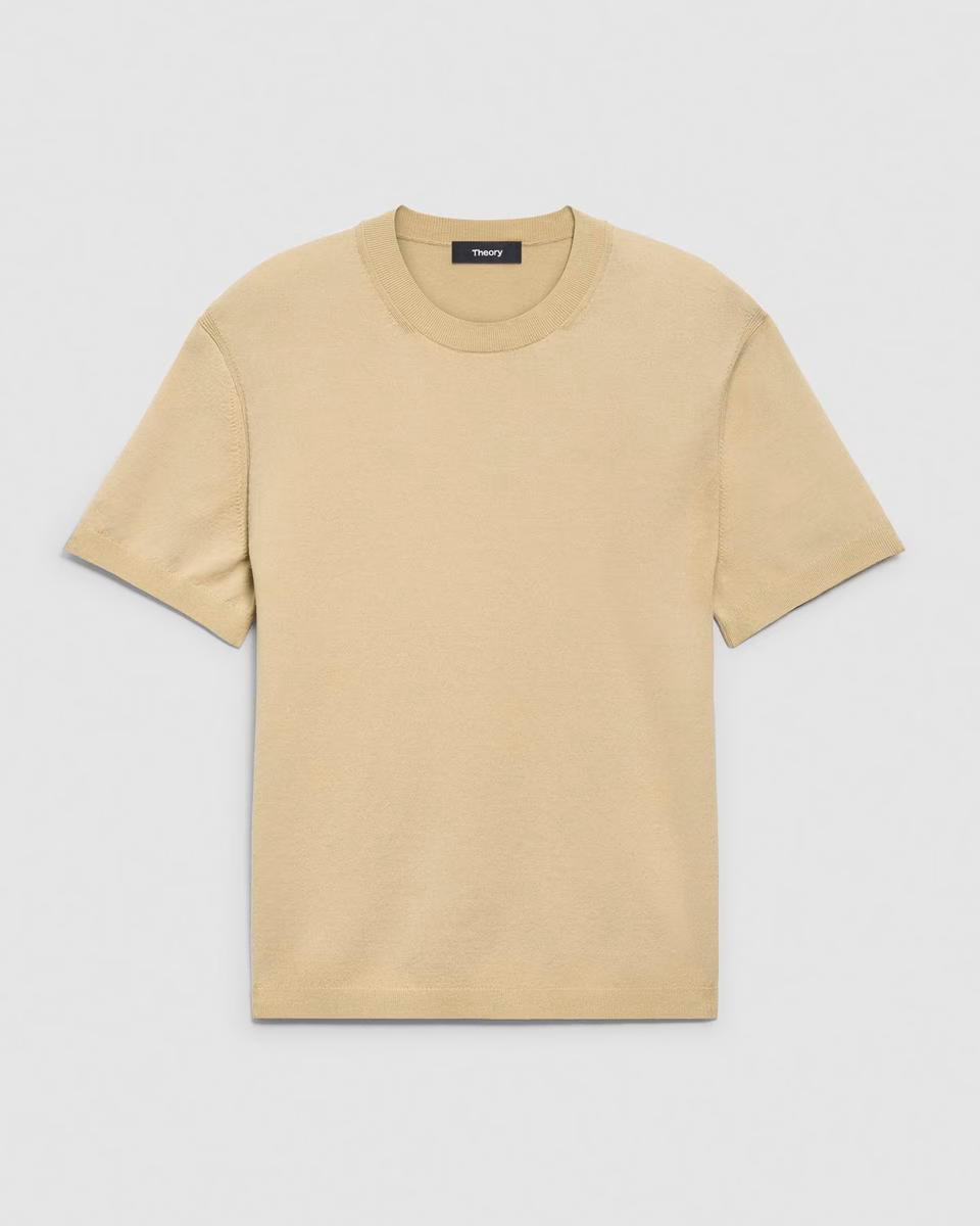 Relaxed Crewneck Tee in Cotton Light Twist