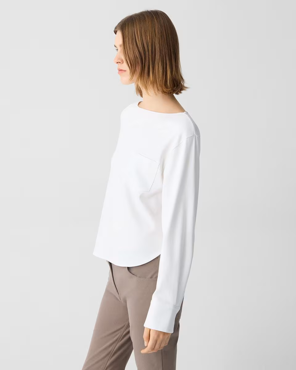 Boatneck Top in Cotton Jersey
