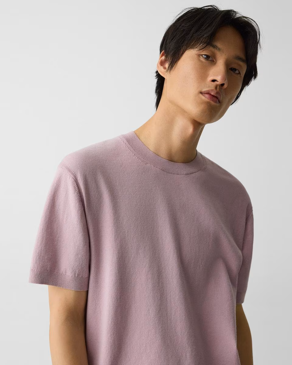 Relaxed Crewneck Tee in Cotton Light Twist