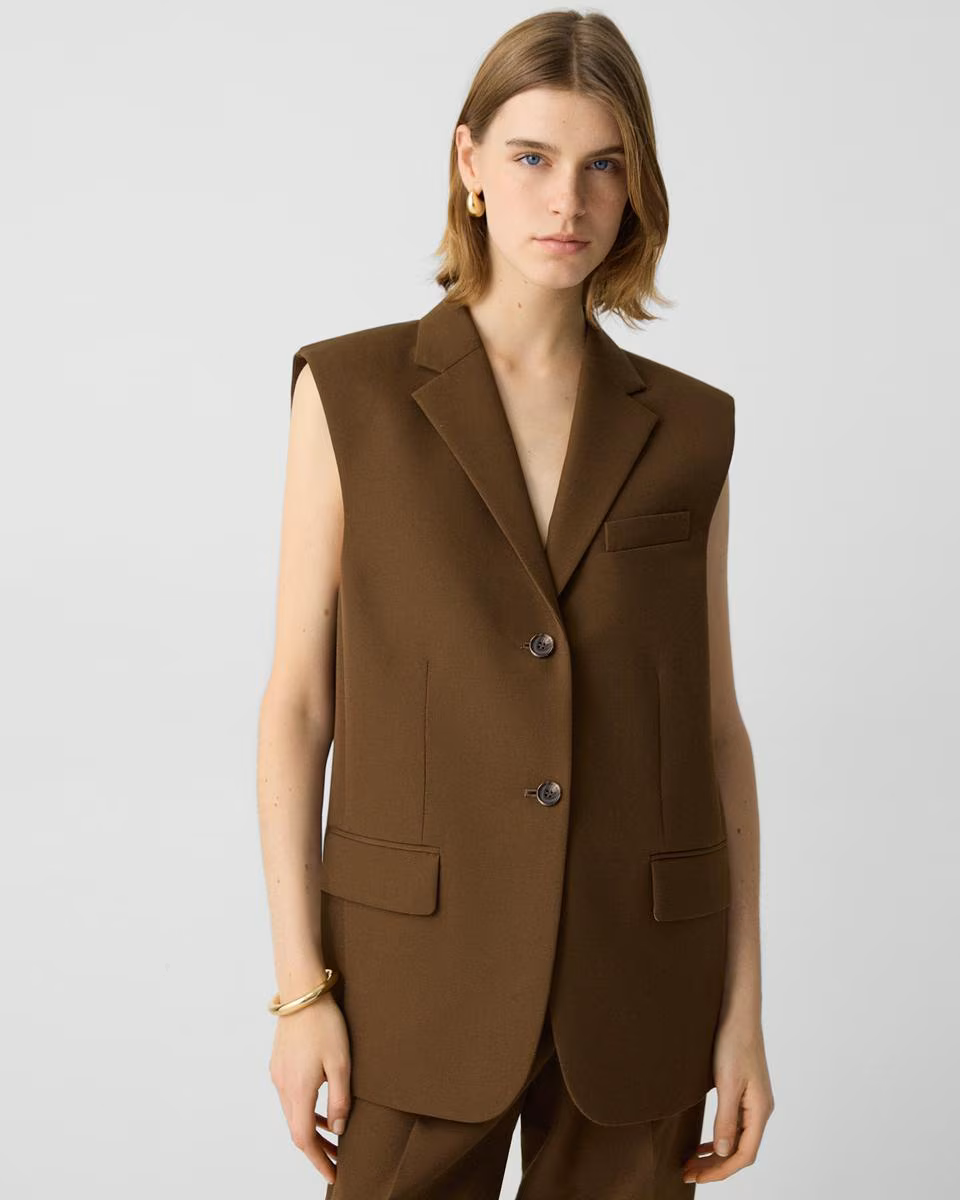 Oversized Vest in Wool-Blend