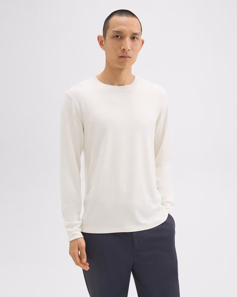 Essential Long-Sleeve Tee in Anemone Modal Jersey
