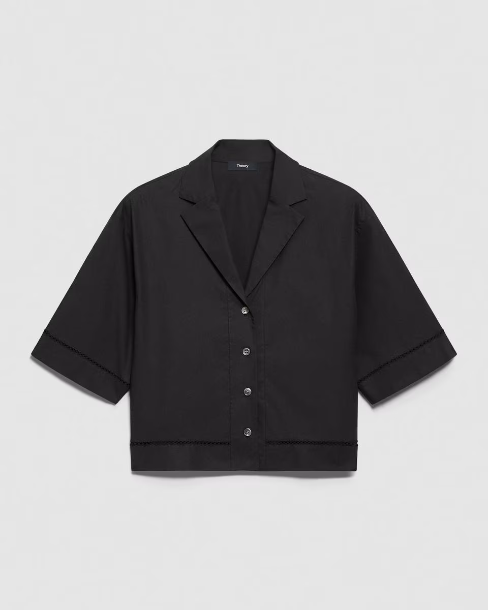Boxy Camp Shirt in City Poplin