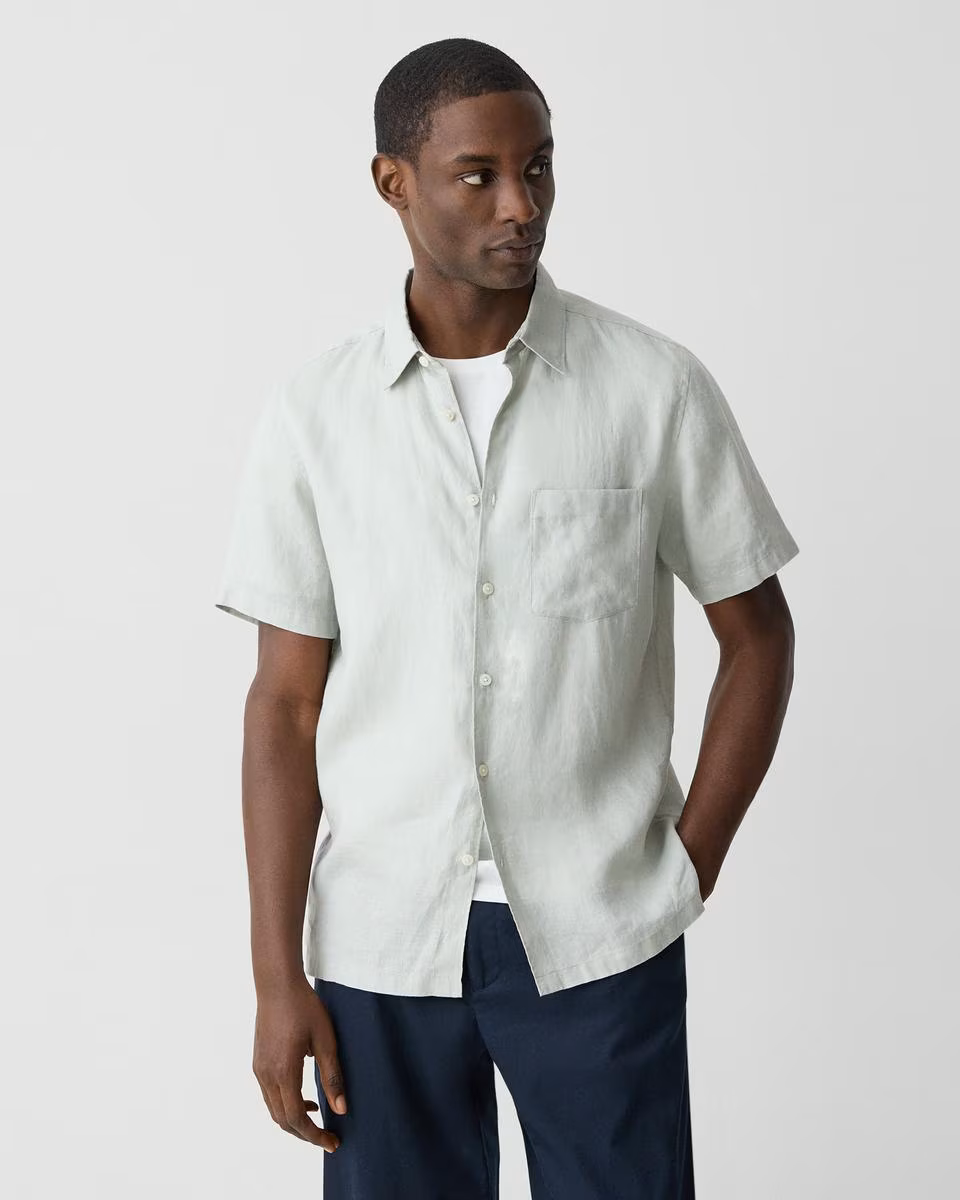 Irving Short-Sleeve Shirt in Relaxed Linen