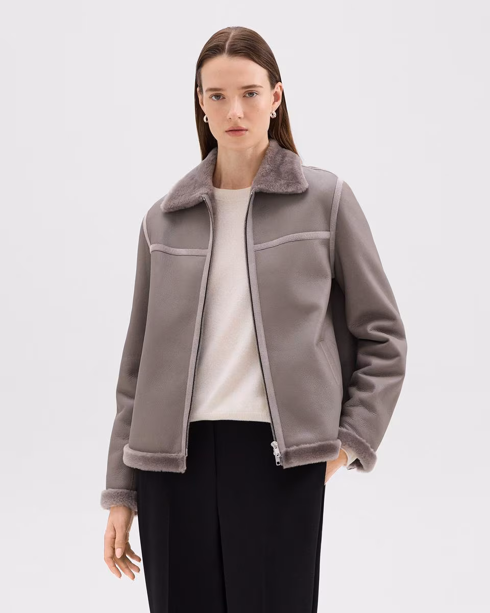 Aviator Jacket in Shearling