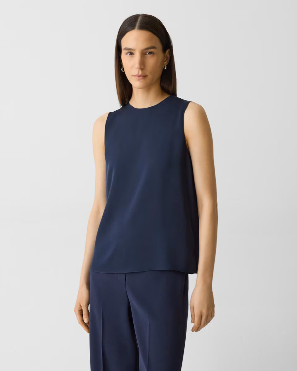 Shell Top in Silk Georgette