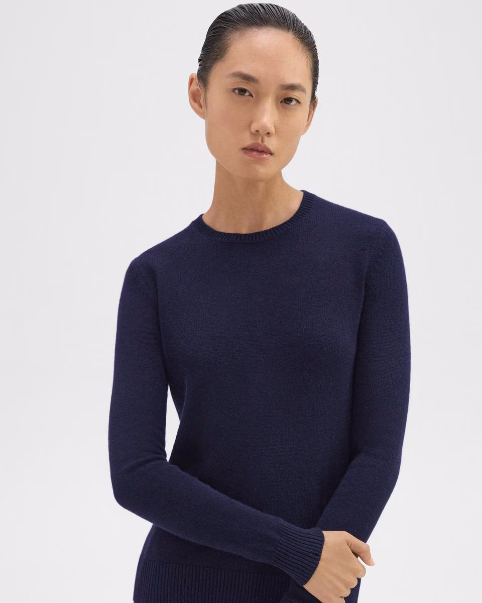 Crewneck Sweater in Feather Cashmere
