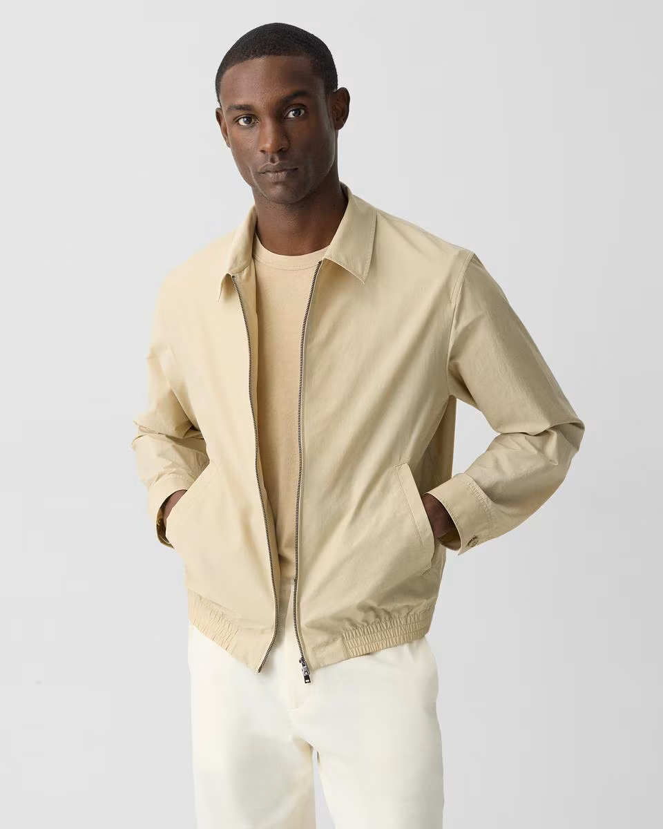 Blouson Zip Jacket in Cotton-Blend
