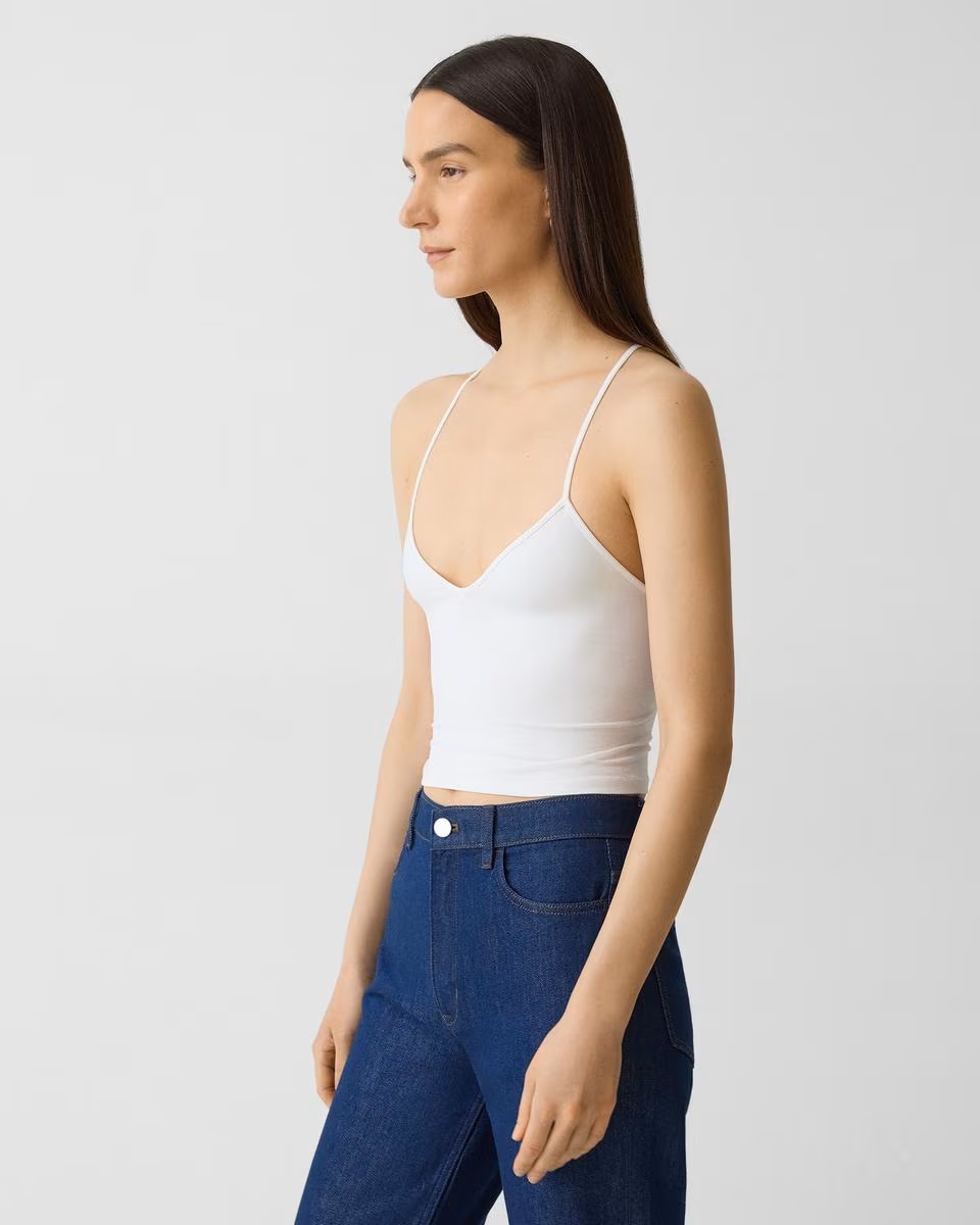 Strappy Tank Top in Stretch Nylon