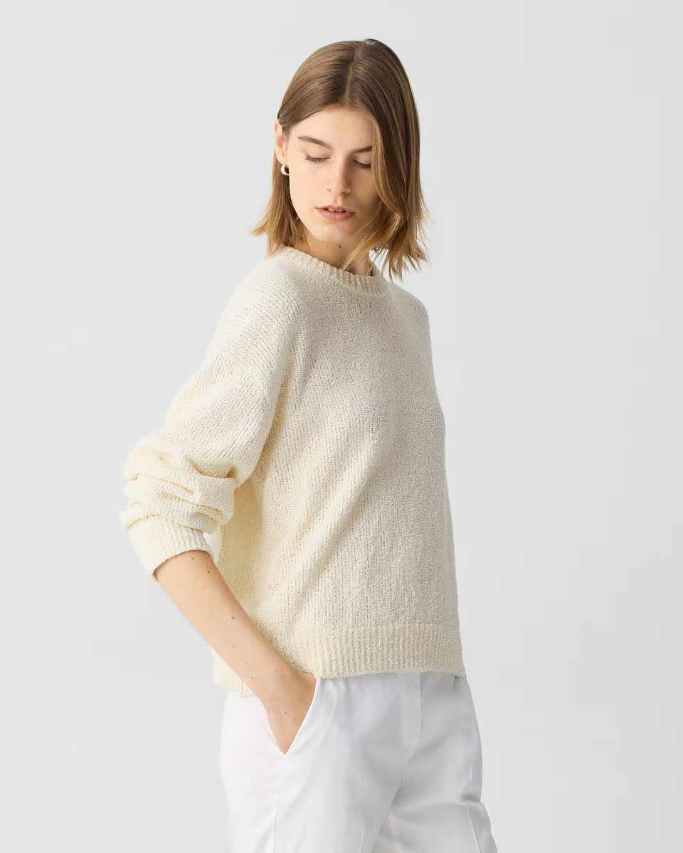 Bouclé Sweatshirt in Cotton-Blend