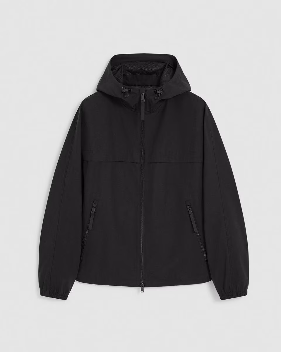 Hooded Jacket in Cotton-Blend