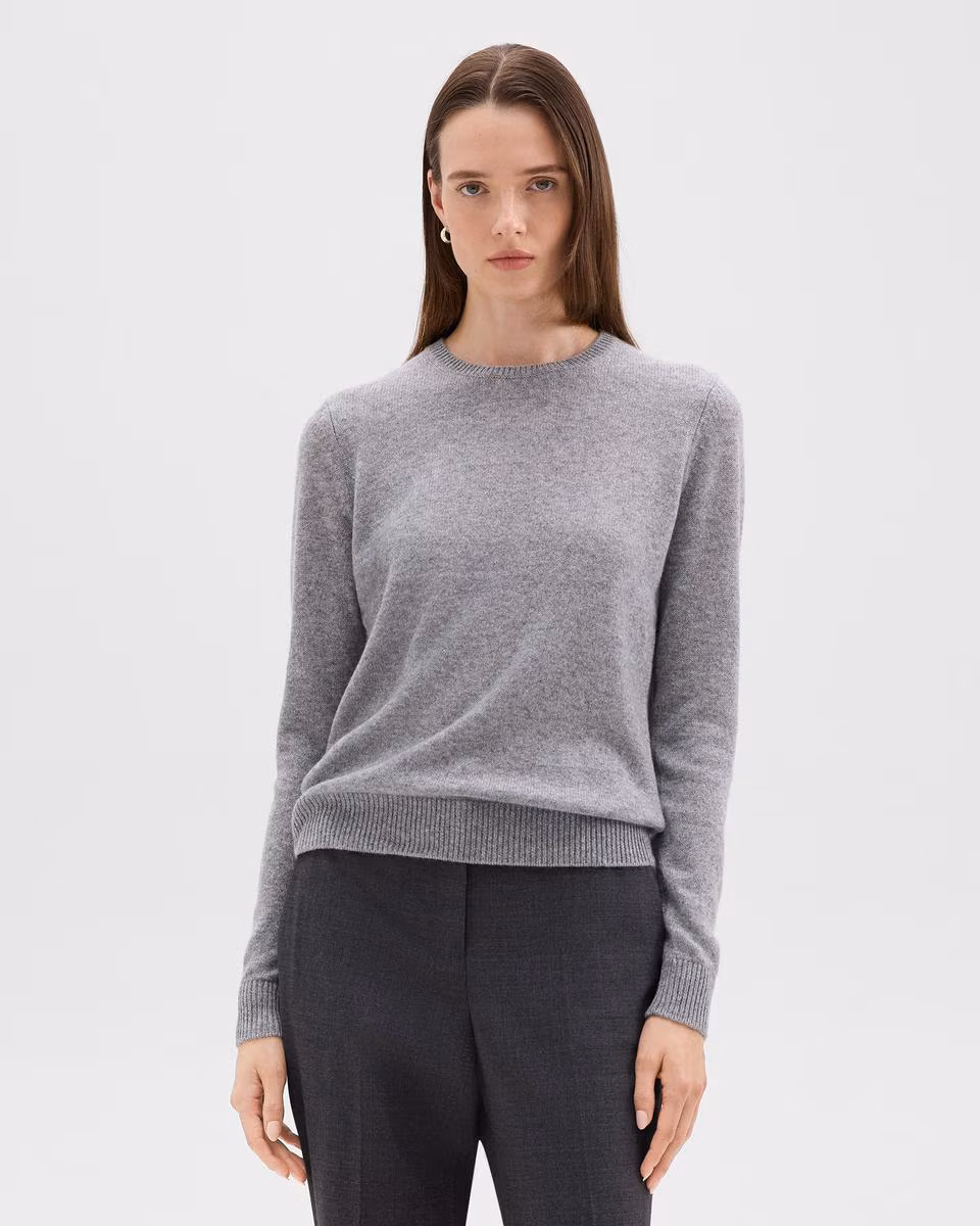Crewneck Sweater in Feather Cashmere