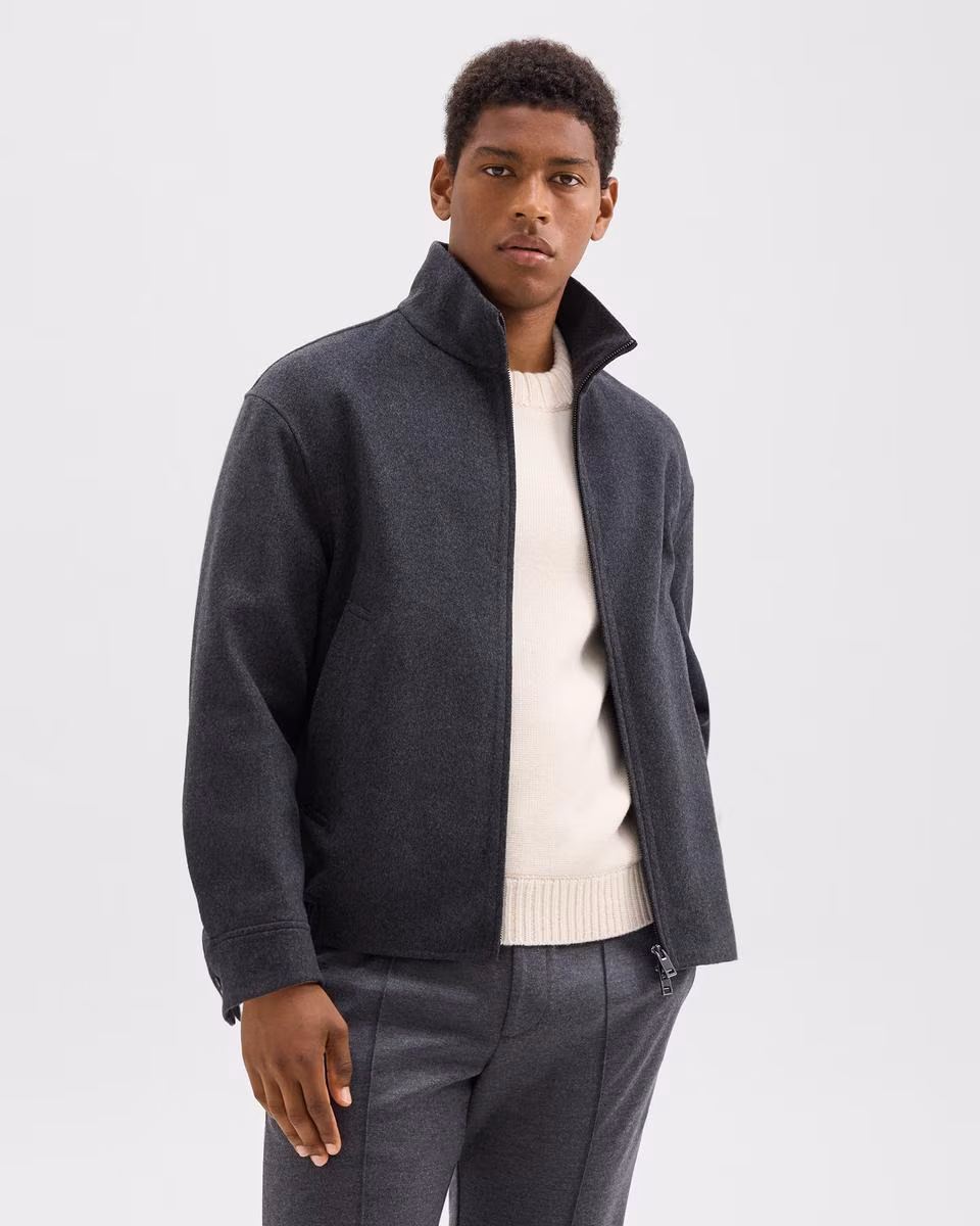 Straight Jacket in Double-Face Wool-Cashmere