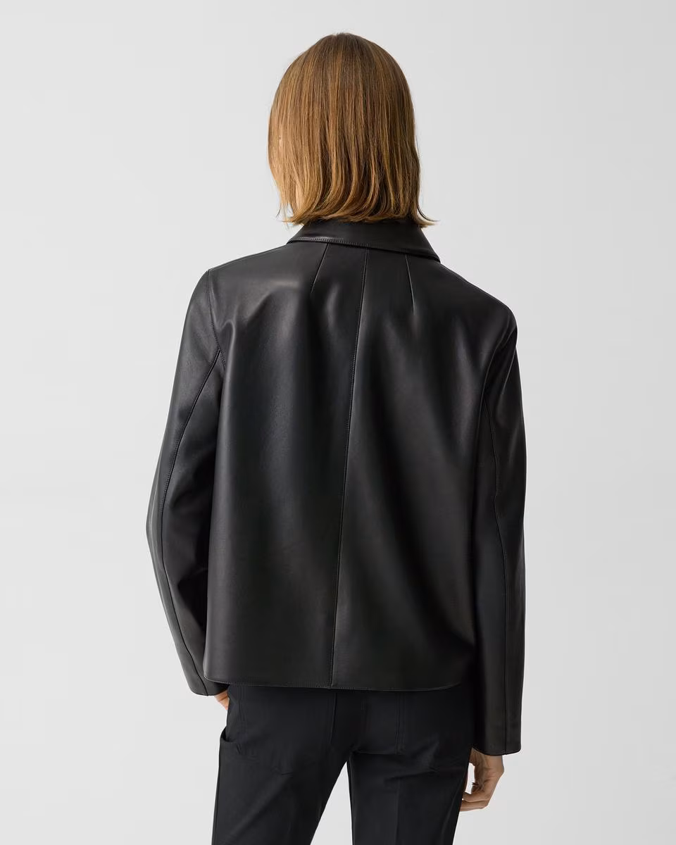 Boxy Jacket in Leather