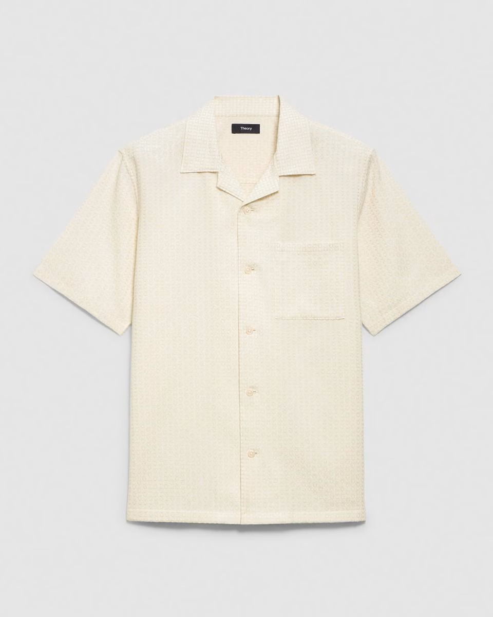 Noll Camp Shirt in Geometric Cotton
