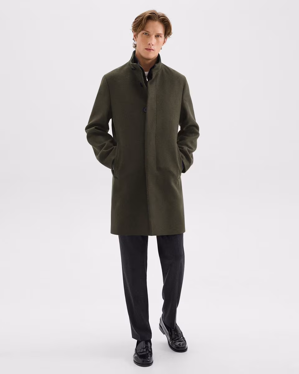 Belvin Coat in Recycled Wool-Blend Melton