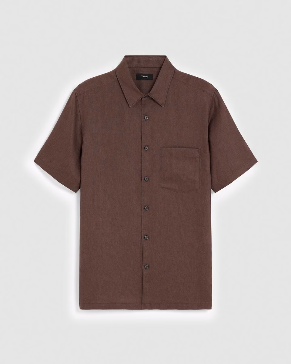 Irving Short-Sleeve Shirt in Relaxed Linen