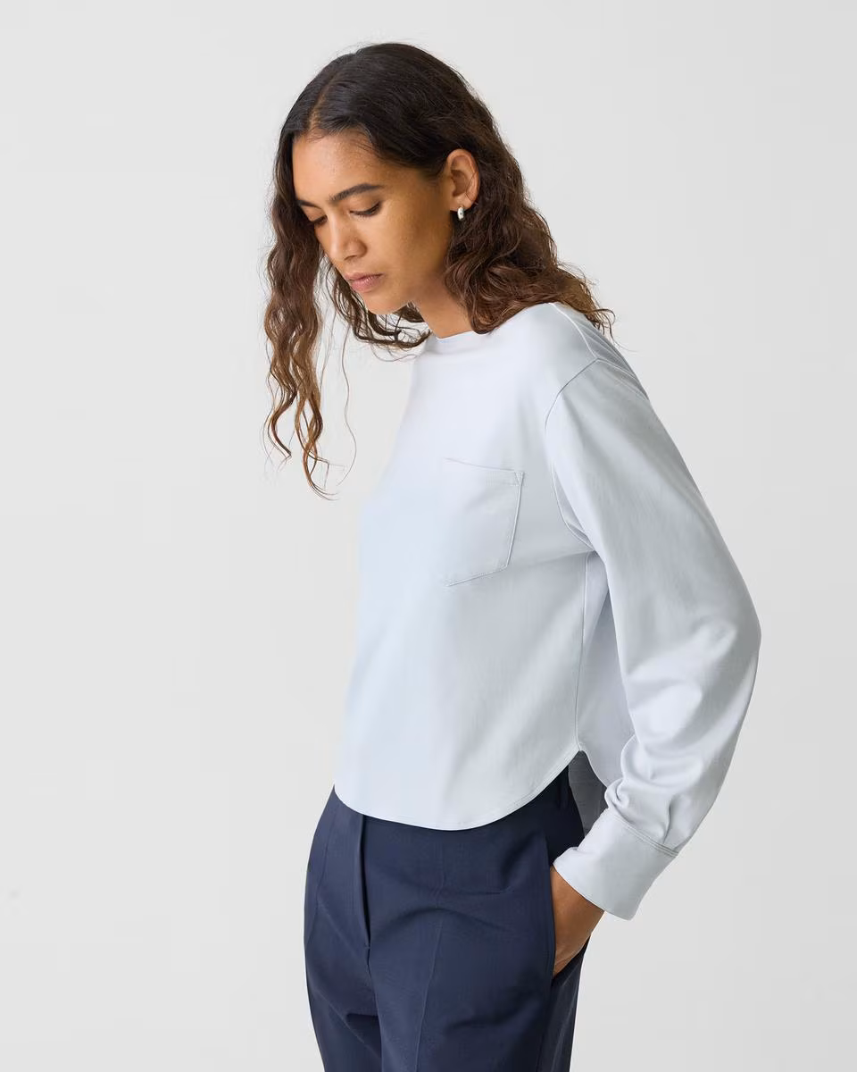 Boatneck Top in Cotton Jersey