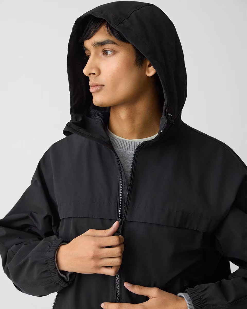 Hooded Jacket in Cotton-Blend
