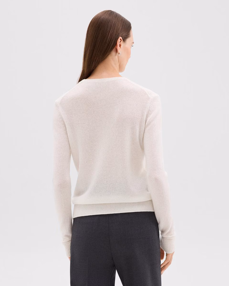 Crewneck Sweater in Feather Cashmere