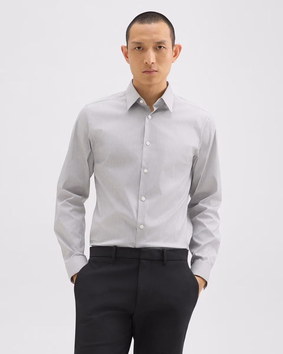 Sylvain Shirt in Checked Poplin