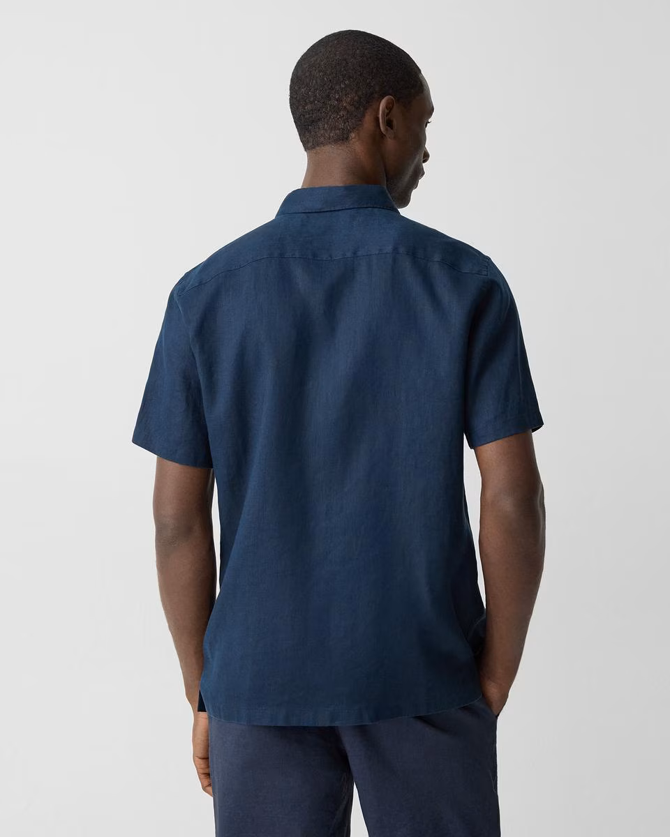 Irving Short-Sleeve Shirt in Relaxed Linen