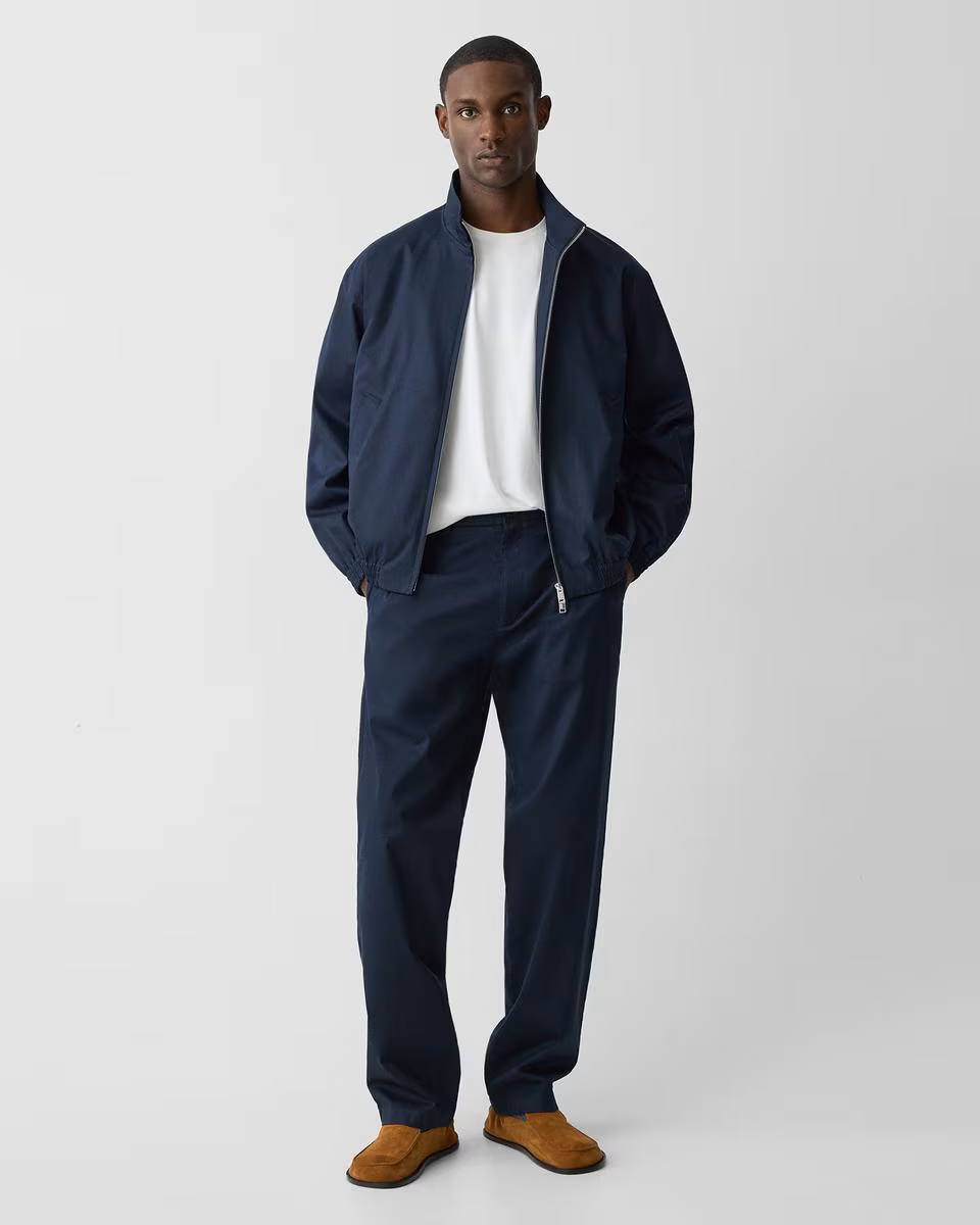 Straight Pant in Cotton-Blend Twill