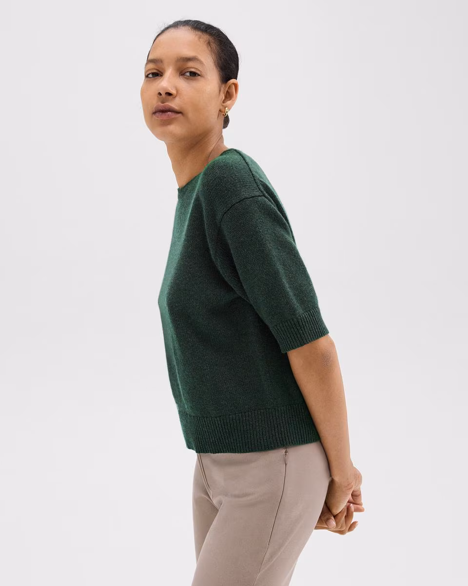Cropped Tee in Cashmere