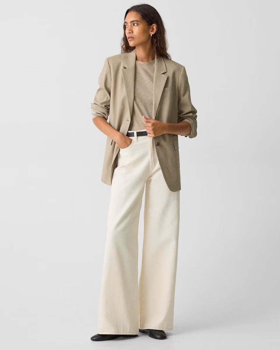 High-Waisted Wide-Leg Pant in Denim