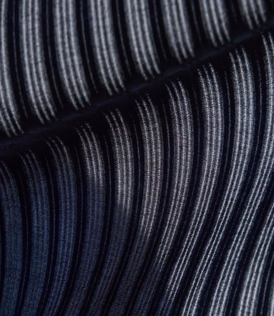 Double Pleat Pant in Linear Cotton