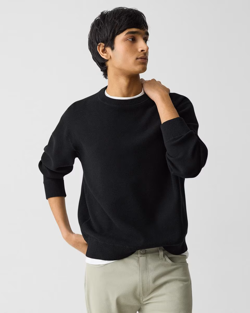 Relaxed Crewneck Sweatshirt in Light Bilen
