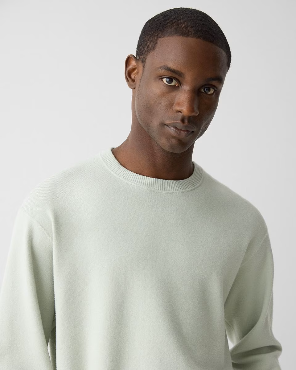 Relaxed Crewneck Sweatshirt in Light Bilen
