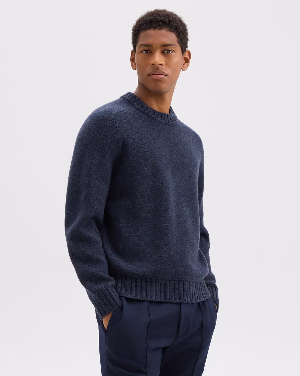Crewneck Sweater in Wool-Cashmere