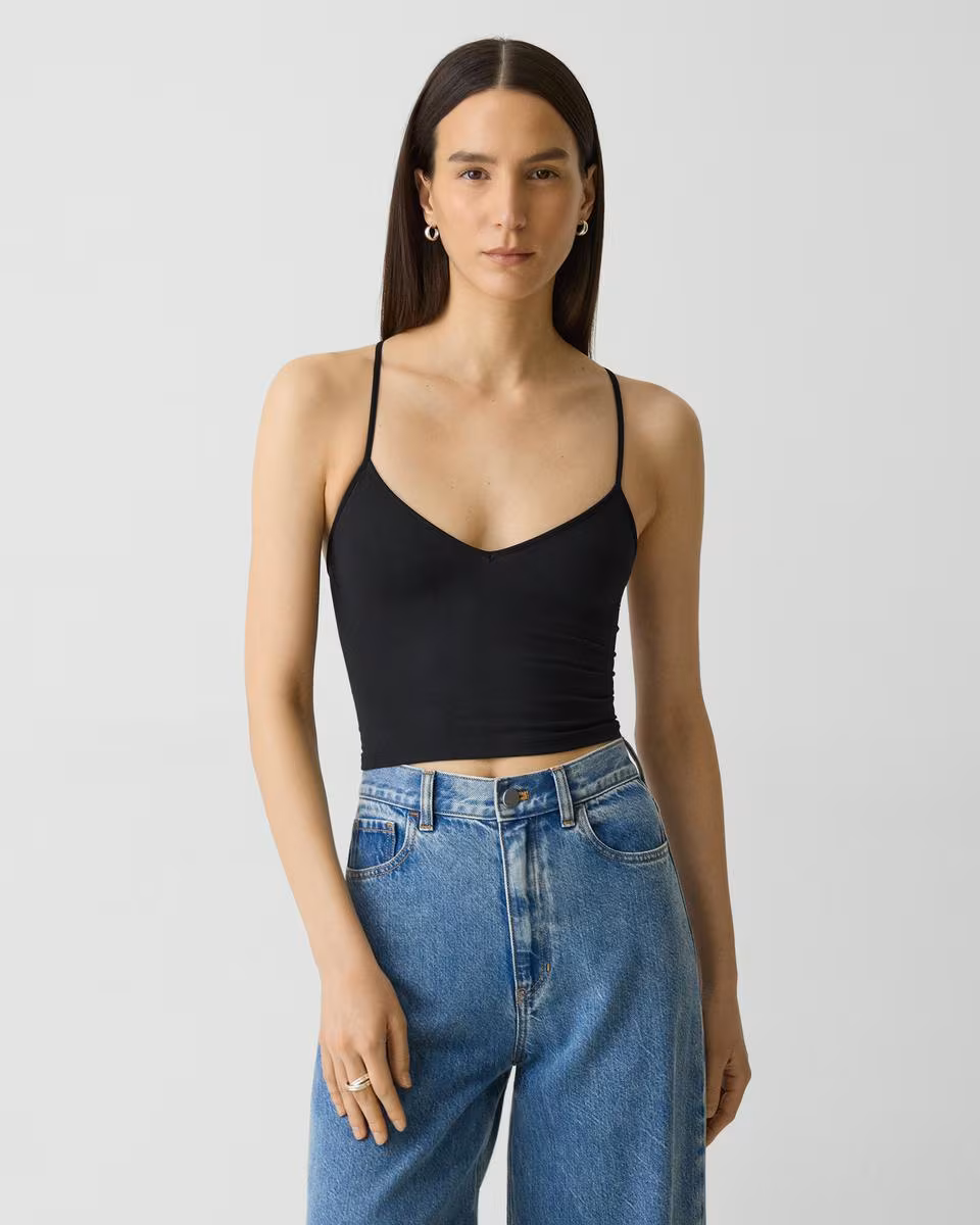 Strappy Tank Top in Stretch Nylon