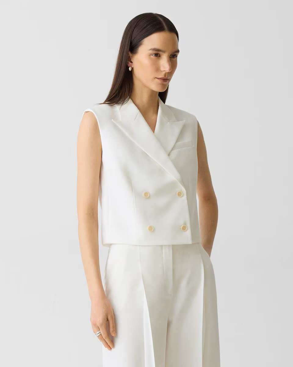 Double-Breasted Vest in City Twill